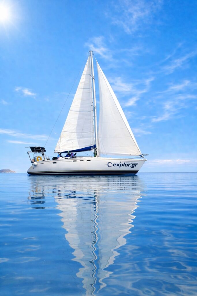 Sailboat under sail